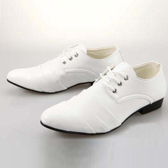 Hidden Heel Elevator Shoes For Man - Formal White Shoes